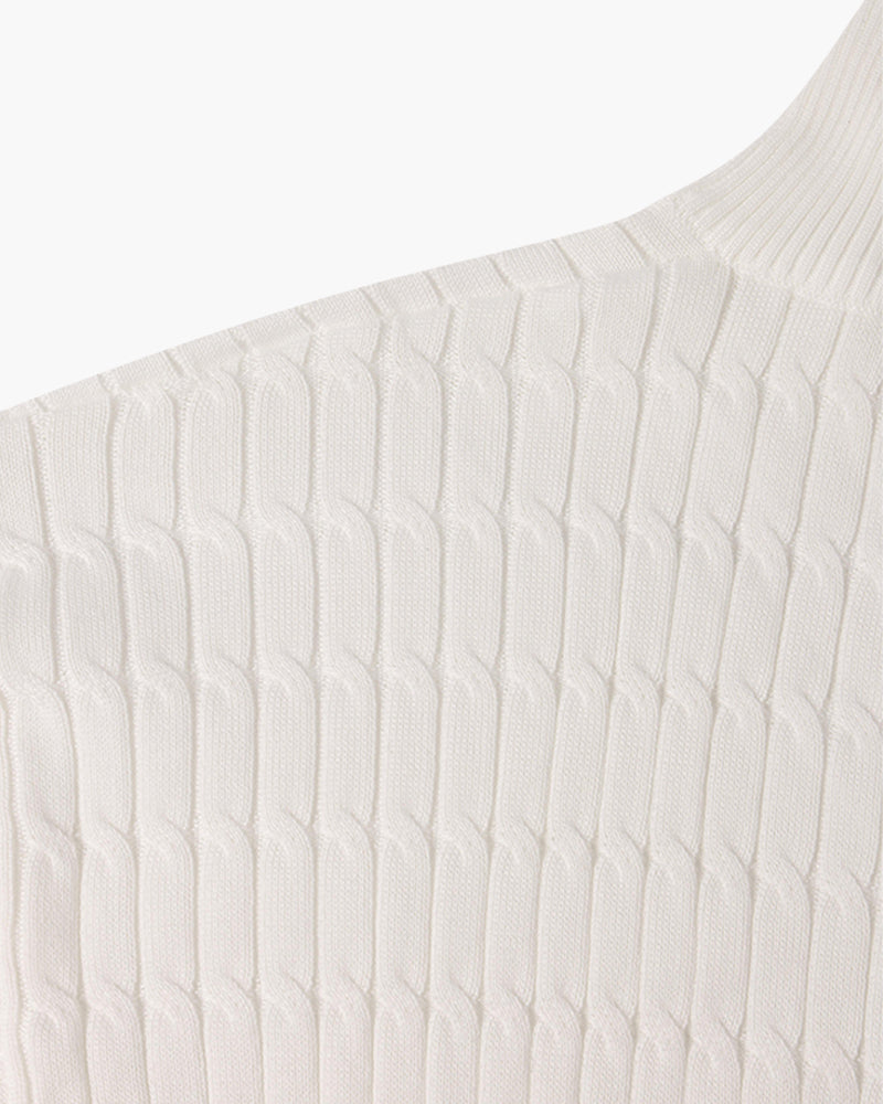 Sophie Damen Zopfpullover – Halber Reißverschluss, Bequem und Stilvoll, 100% Baumwolle, Warmer Pullover Damen, Damen Pullover Baumwolle 8