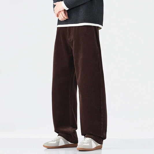 Streifen Cord Hosen Herren mit Elastischem Bund