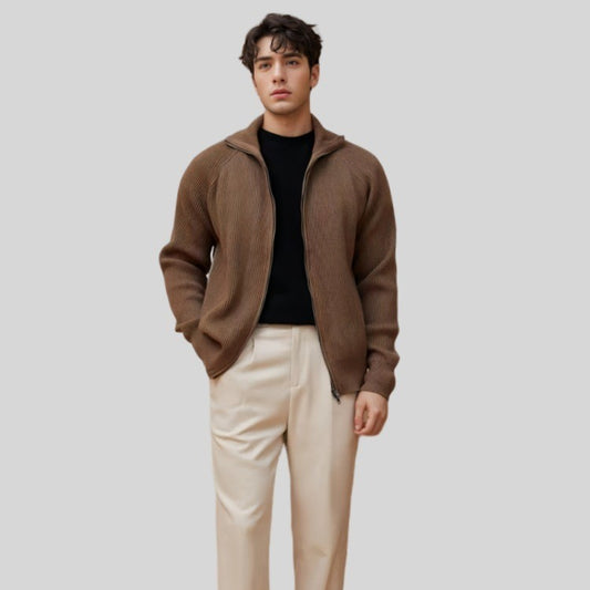 Strickjacke Herren mit Reißverschluss