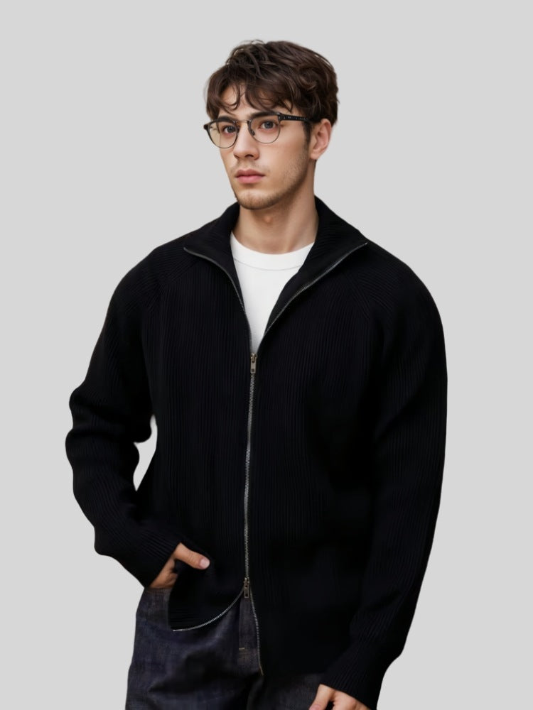 Men's cardigan with zipper