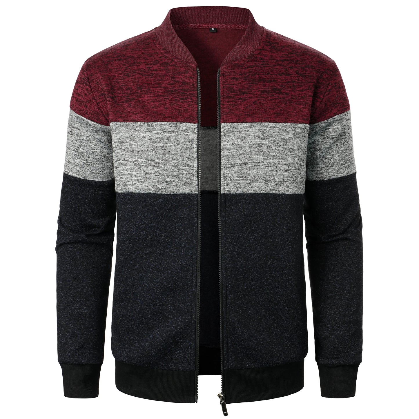 Cardigan men with stand-up collar