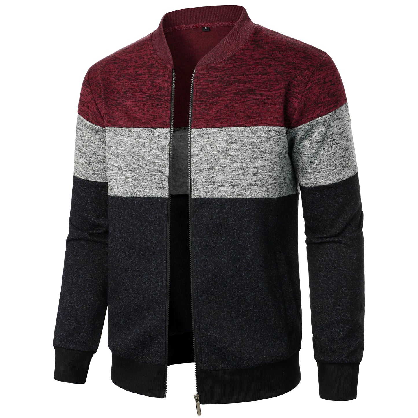 Cardigan men with stand-up collar
