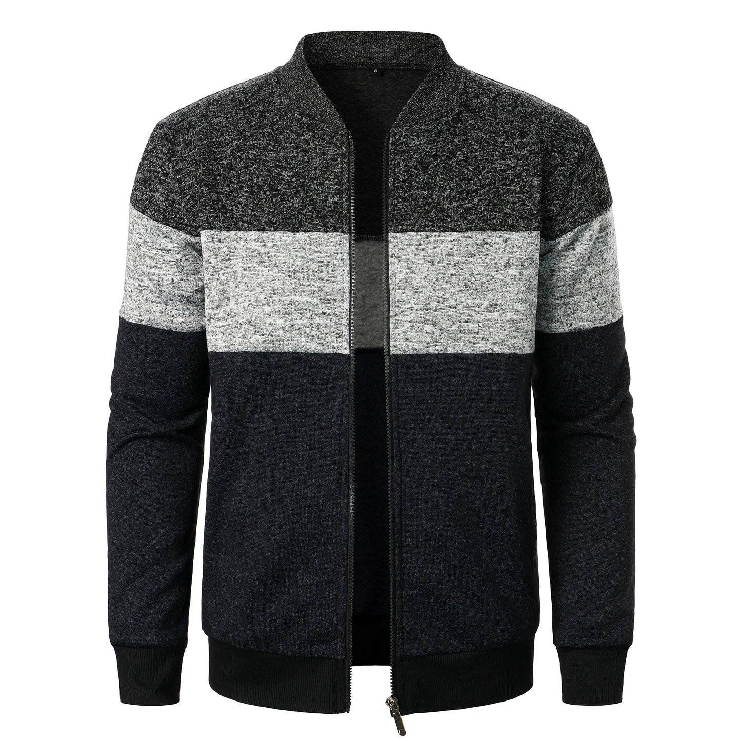 Cardigan men with stand-up collar