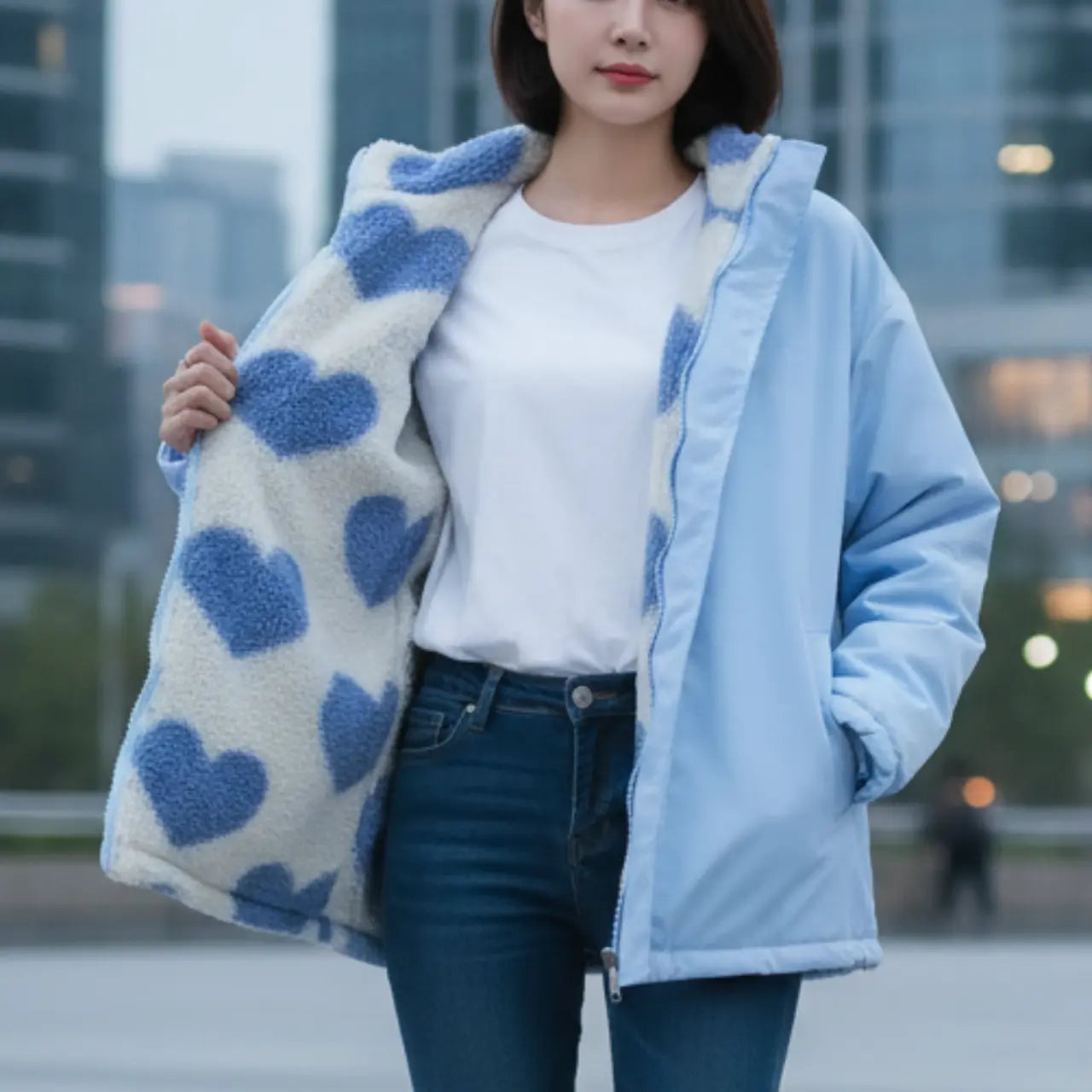 Stylische Damen-Winterjacke mit Reißverschluss – Bequeme Passform, Hervorragende Wärmedämmung, Verschiedene Farben, Größen S-XL 4