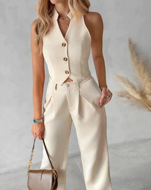 Stylisches Damenmode Set aus Oberteil und Hose