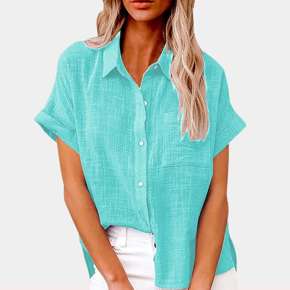 Variant image for Elegante Damen Bluse Schwarz Größe M Leichtes Material Kurzarm-19