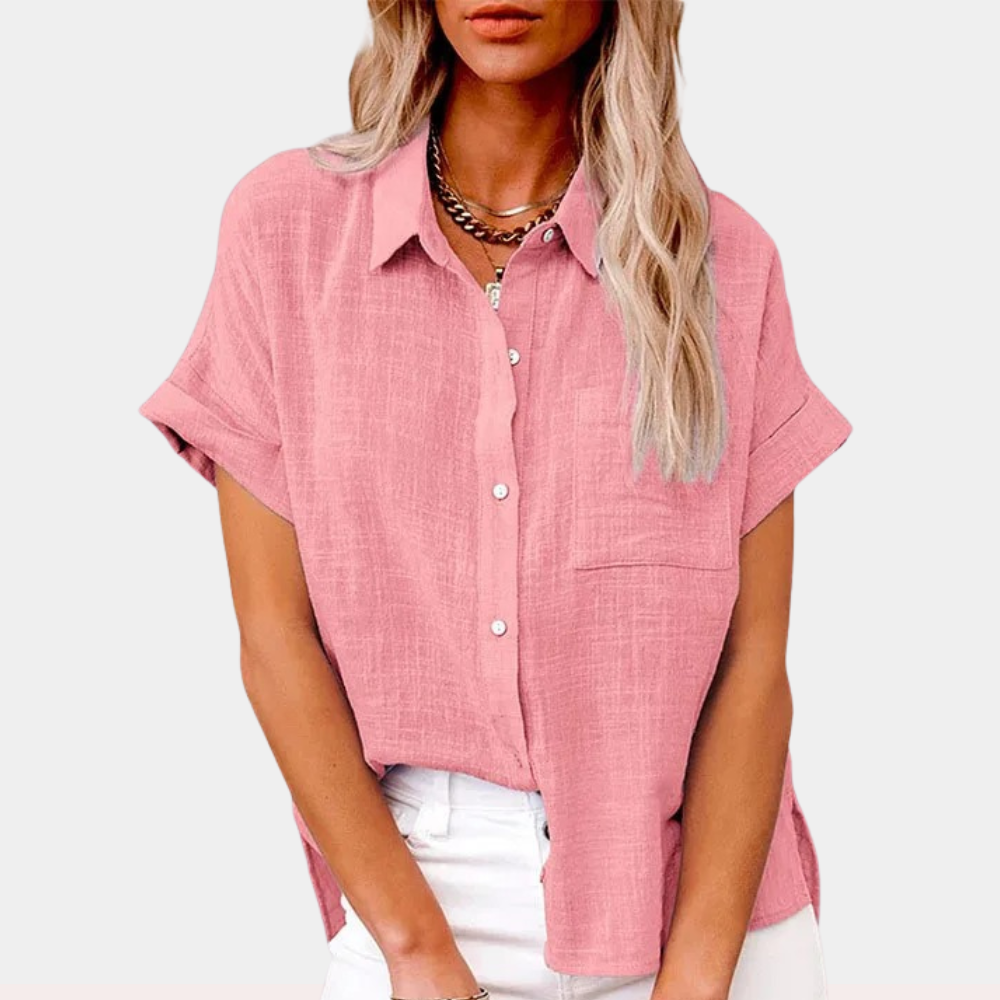 Variant image for Elegante Damen Bluse Schwarz Größe M Leichtes Material Kurzarm-25