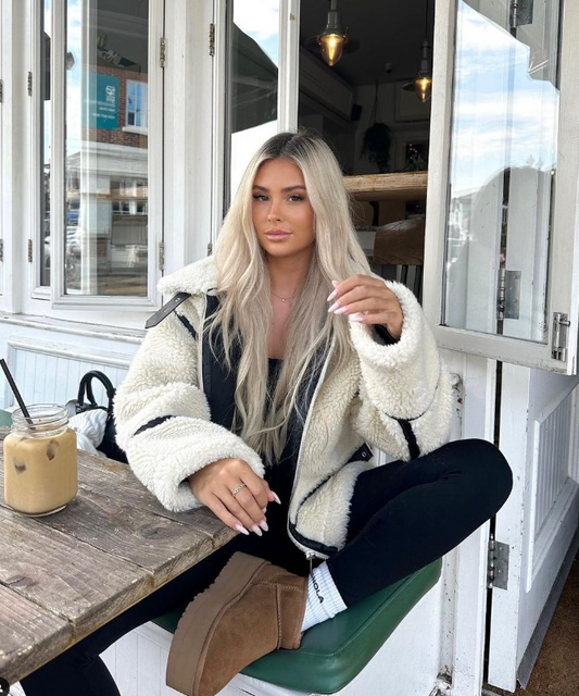 Trendige Teddyjacke für den Winter