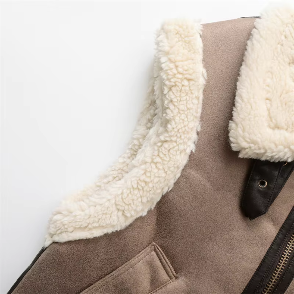 Fleece vest women with zipper