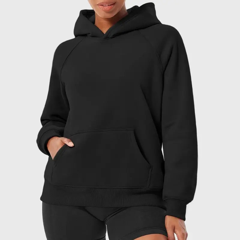 Übergroßer Damen Hoodie mit Raglanärmeln und Kängurutasche – Bequem für Freizeit und Lagenlook, Weicher Stoff, Gerippte Ränder 2