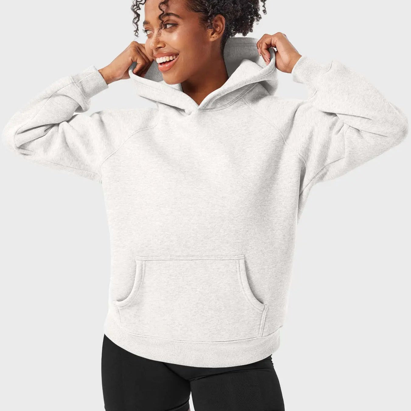 Übergroßer Damen Hoodie mit Raglanärmeln und Kängurutasche – Bequem für Freizeit und Lagenlook, Weicher Stoff, Gerippte Ränder 7