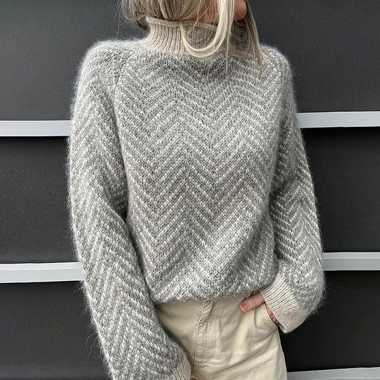 Übergroßer Strickpullover Damen mit Rundhalsausschnitt – Weiche Strickmischung in Entspannter Passform 0