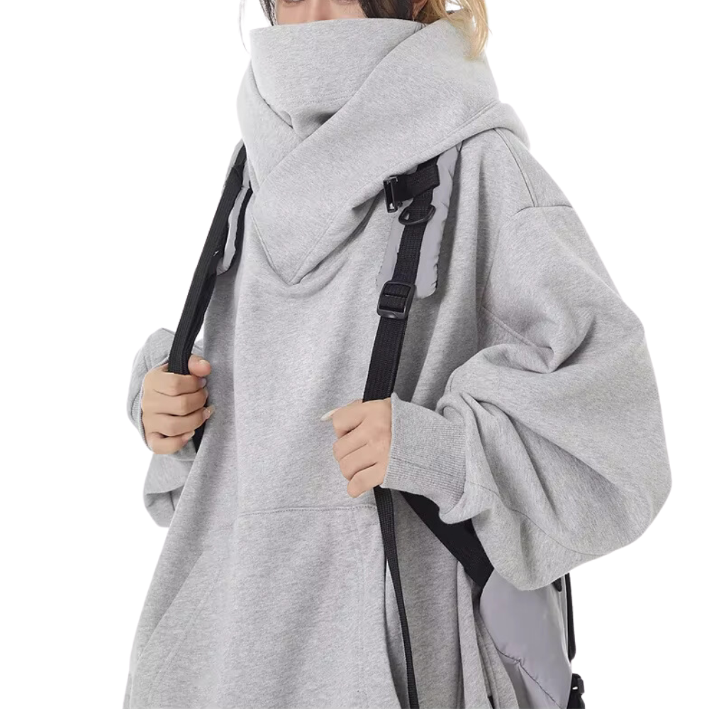 Übergroßes Sweatshirt mit Turtleneck