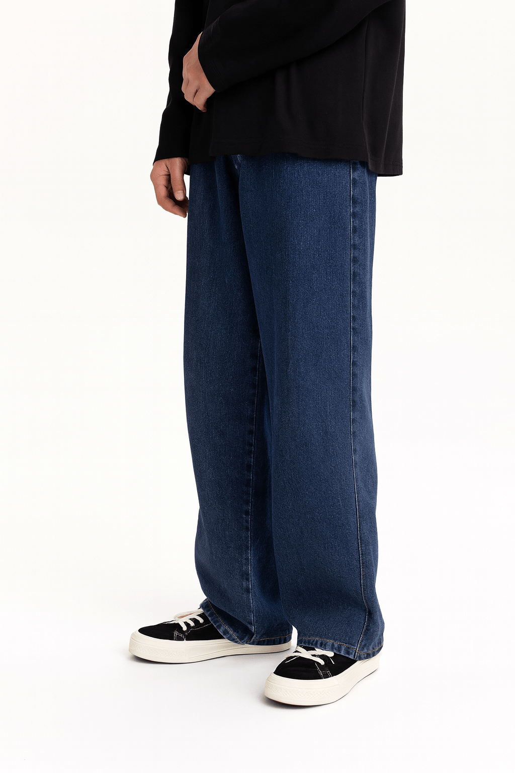 Ultraweite Jeans Damen – Locker geschnittene Hose mit 5 Taschen und Dezenter Washed-Optik für Kreative Streetstyles 0