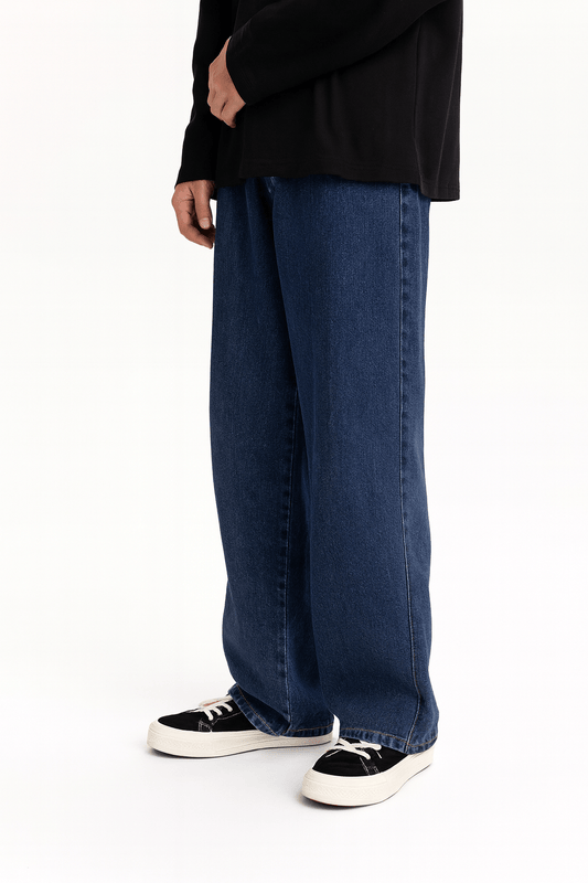 Ultraweite Jeans Damen – Locker geschnittene Hose mit 5 Taschen und Dezenter Washed-Optik für Kreative Streetstyles 0