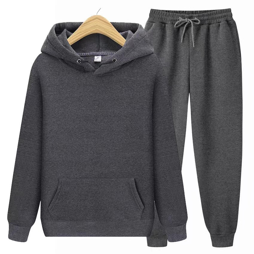 Unisex Hoodie und Jogginghose Set aus Baumwolle und Polyester – Weiches, Atmungsaktives Freizeit- und Sportoutfit in verschiedenen Farben 0