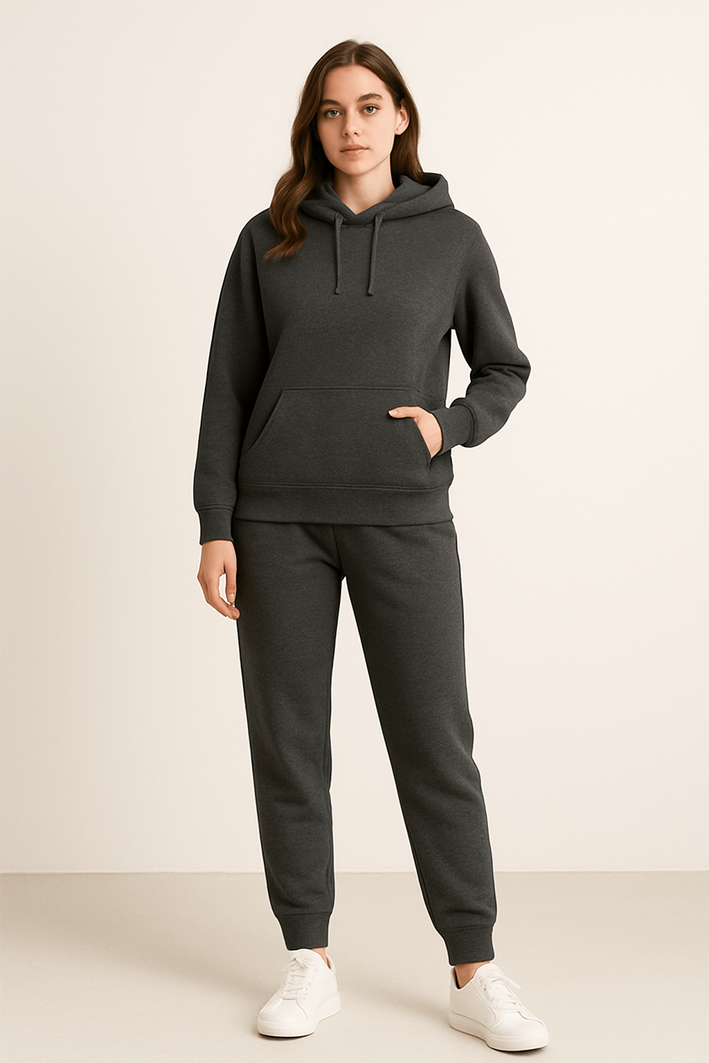 Unisex Hoodie und Jogginghose Set aus Baumwolle und Polyester – Weiches, Atmungsaktives Freizeit- und Sportoutfit in verschiedenen Farben 1