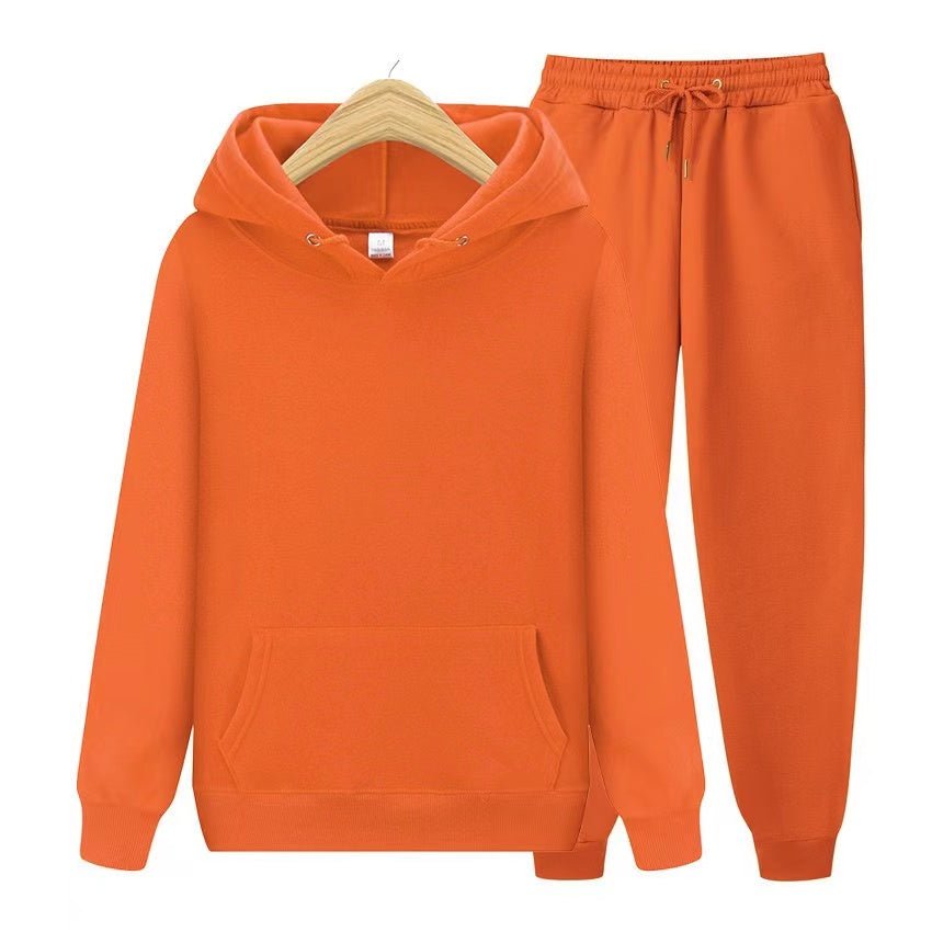 Unisex Hoodie und Jogginghose Set aus Baumwolle und Polyester – Weiches, Atmungsaktives Freizeit- und Sportoutfit in verschiedenen Farben 10