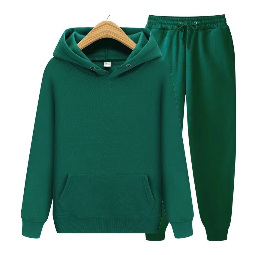 Unisex Hoodie und Jogginghose Set aus Baumwolle und Polyester – Weiches, Atmungsaktives Freizeit- und Sportoutfit in verschiedenen Farben 13