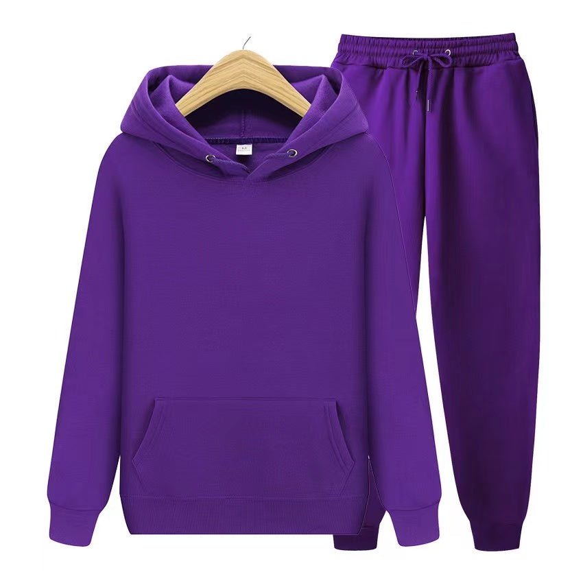 Unisex Hoodie und Jogginghose Set aus Baumwolle und Polyester – Weiches, Atmungsaktives Freizeit- und Sportoutfit in verschiedenen Farben 14