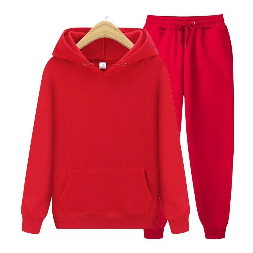 Unisex Hoodie und Jogginghose Set aus Baumwolle und Polyester – Weiches, Atmungsaktives Freizeit- und Sportoutfit in verschiedenen Farben 15
