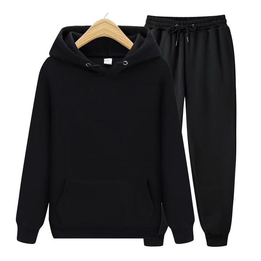 Unisex Hoodie und Jogginghose Set aus Baumwolle und Polyester – Weiches, Atmungsaktives Freizeit- und Sportoutfit in verschiedenen Farben 3