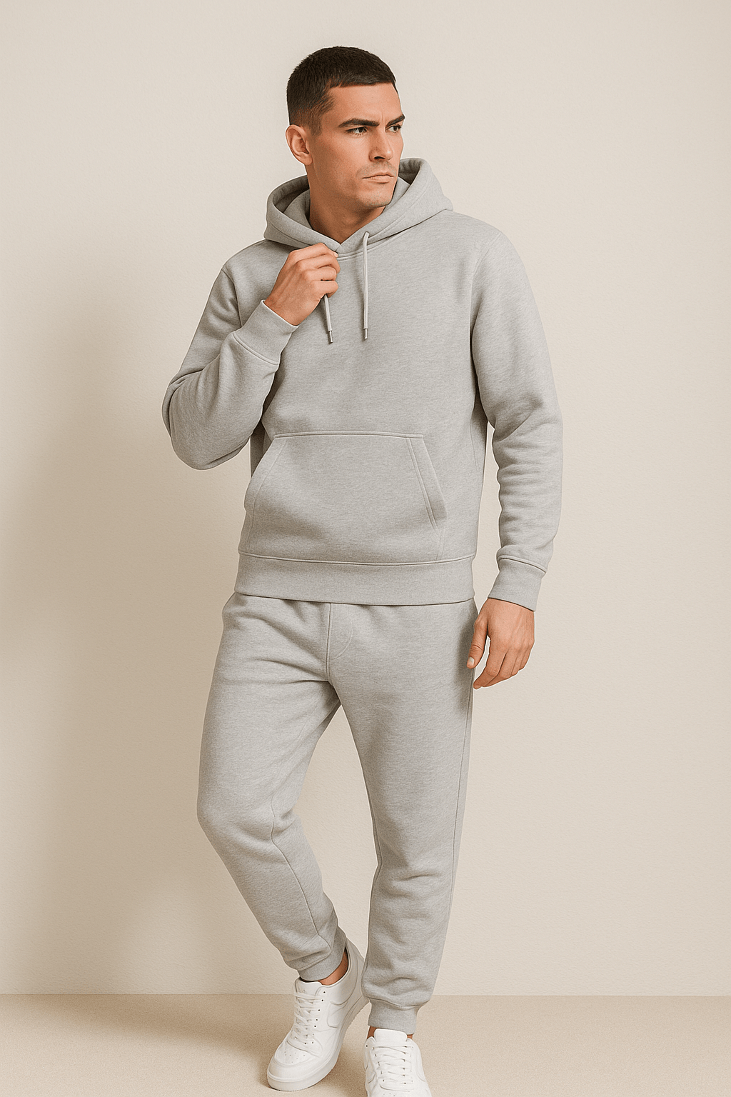 Unisex Hoodie und Jogginghose Set aus Baumwolle und Polyester – Weiches, Atmungsaktives Freizeit- und Sportoutfit in verschiedenen Farben 6