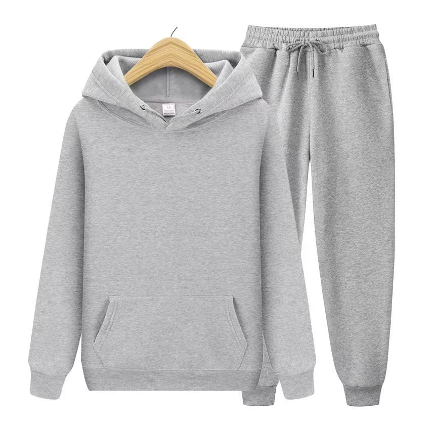 Unisex Hoodie und Jogginghose Set aus Baumwolle und Polyester – Weiches, Atmungsaktives Freizeit- und Sportoutfit in verschiedenen Farben 7