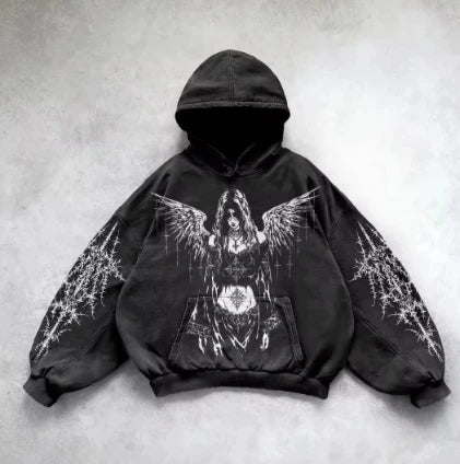 Unisex Zip Hoodie mit Reißverschluss im American Retro Stil