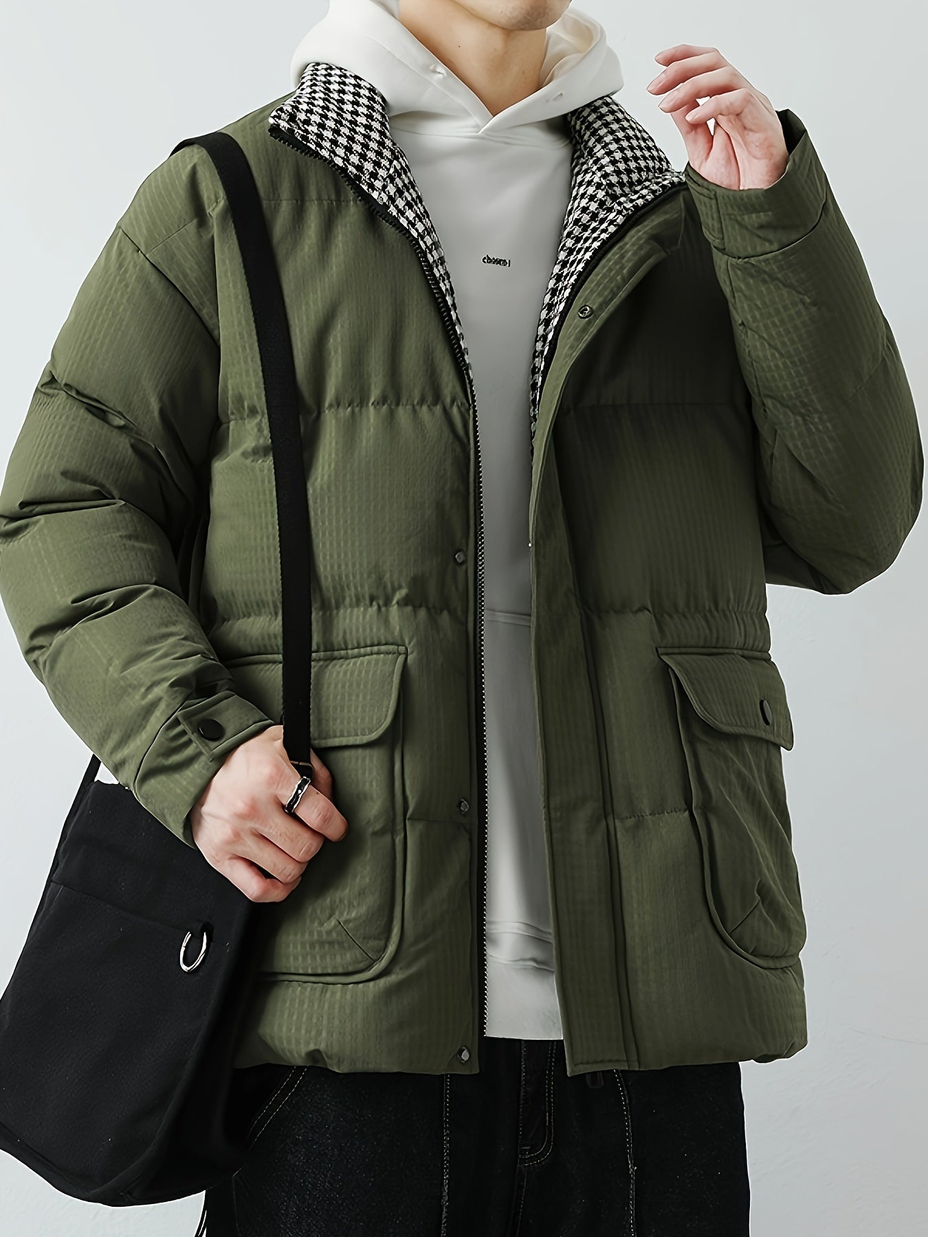 Gewattierte elegante Pufferjacke