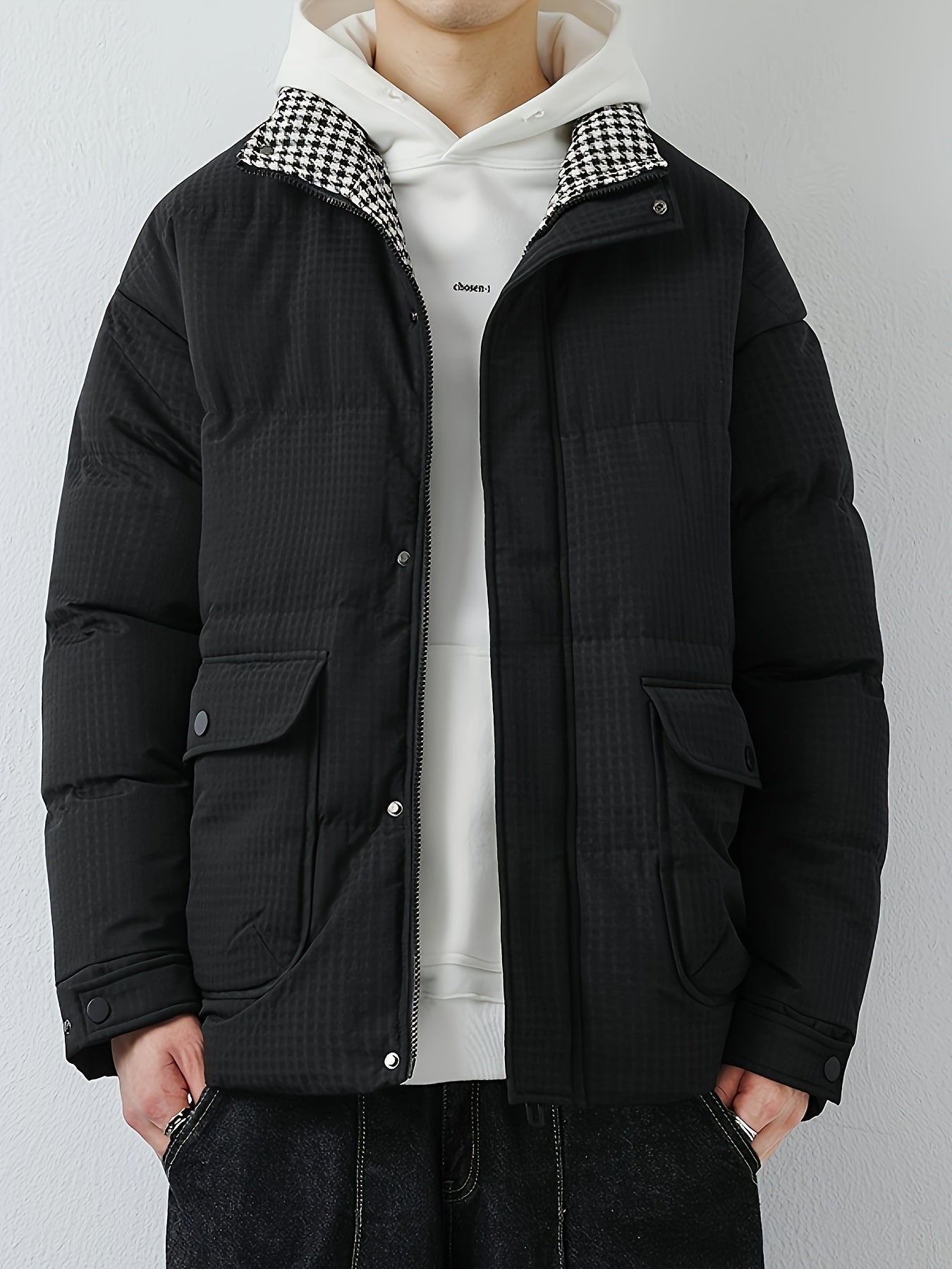 Gewattierte elegante Pufferjacke