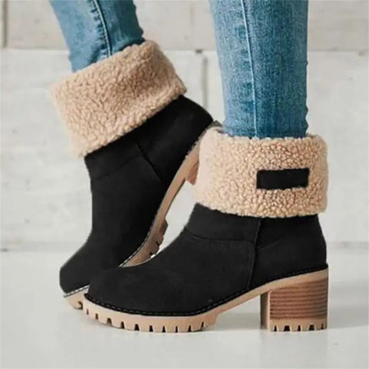 Varmfutterte Winterstiefel mit rutschfester Sohle