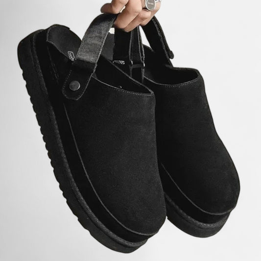 Women's leather slippers