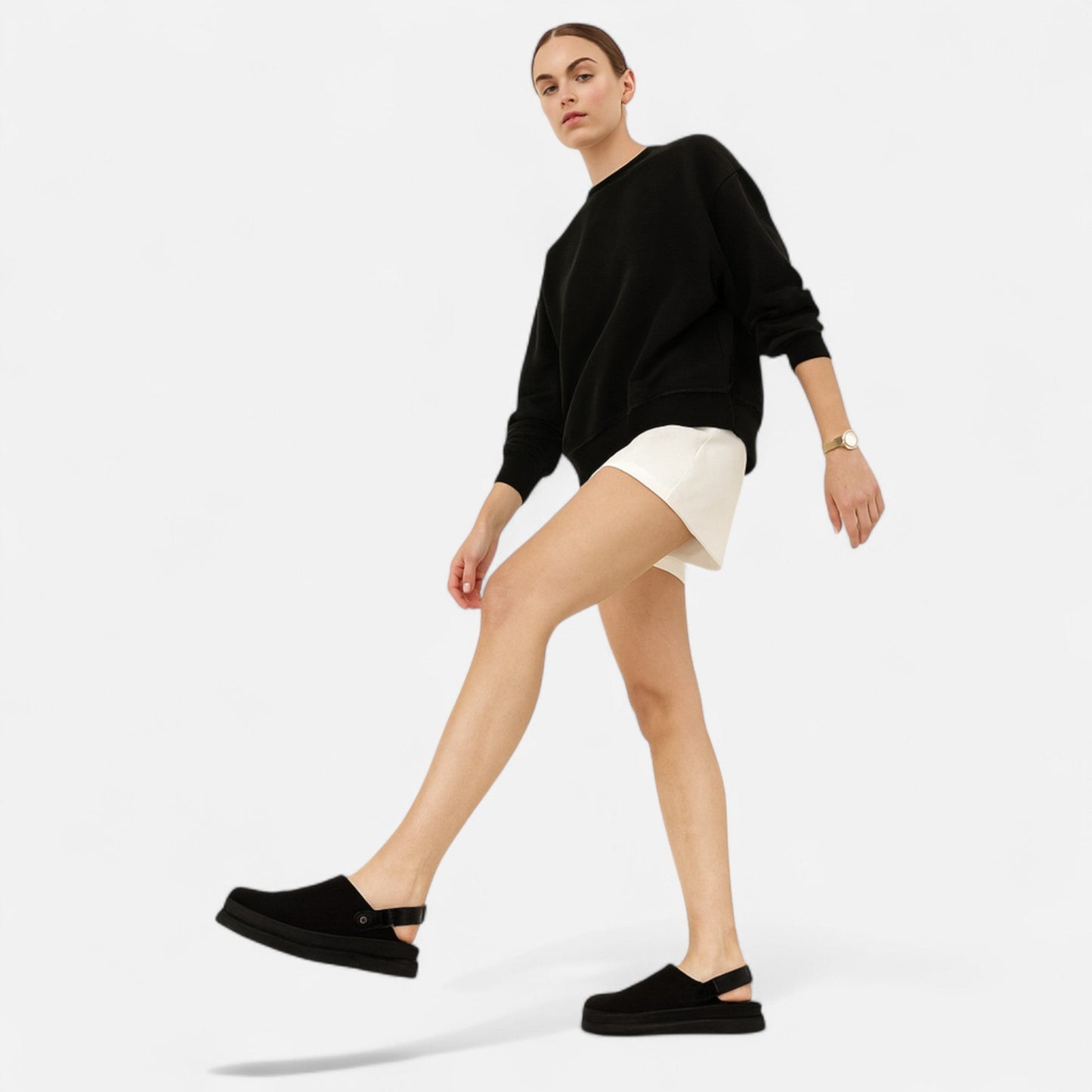 Women's leather slippers