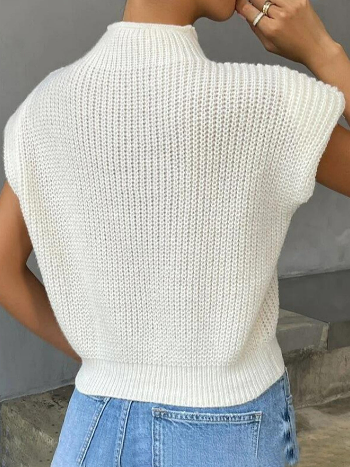 Vielseitige Strickweste Damen ohne Ärmel