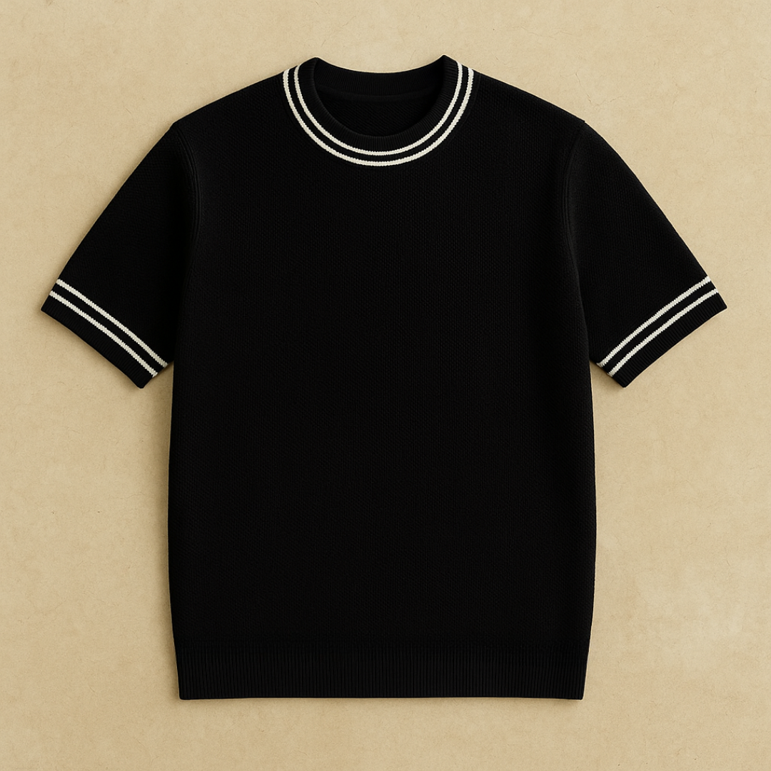Vintage-Inspiriertes Strick-T-Shirt für Herren