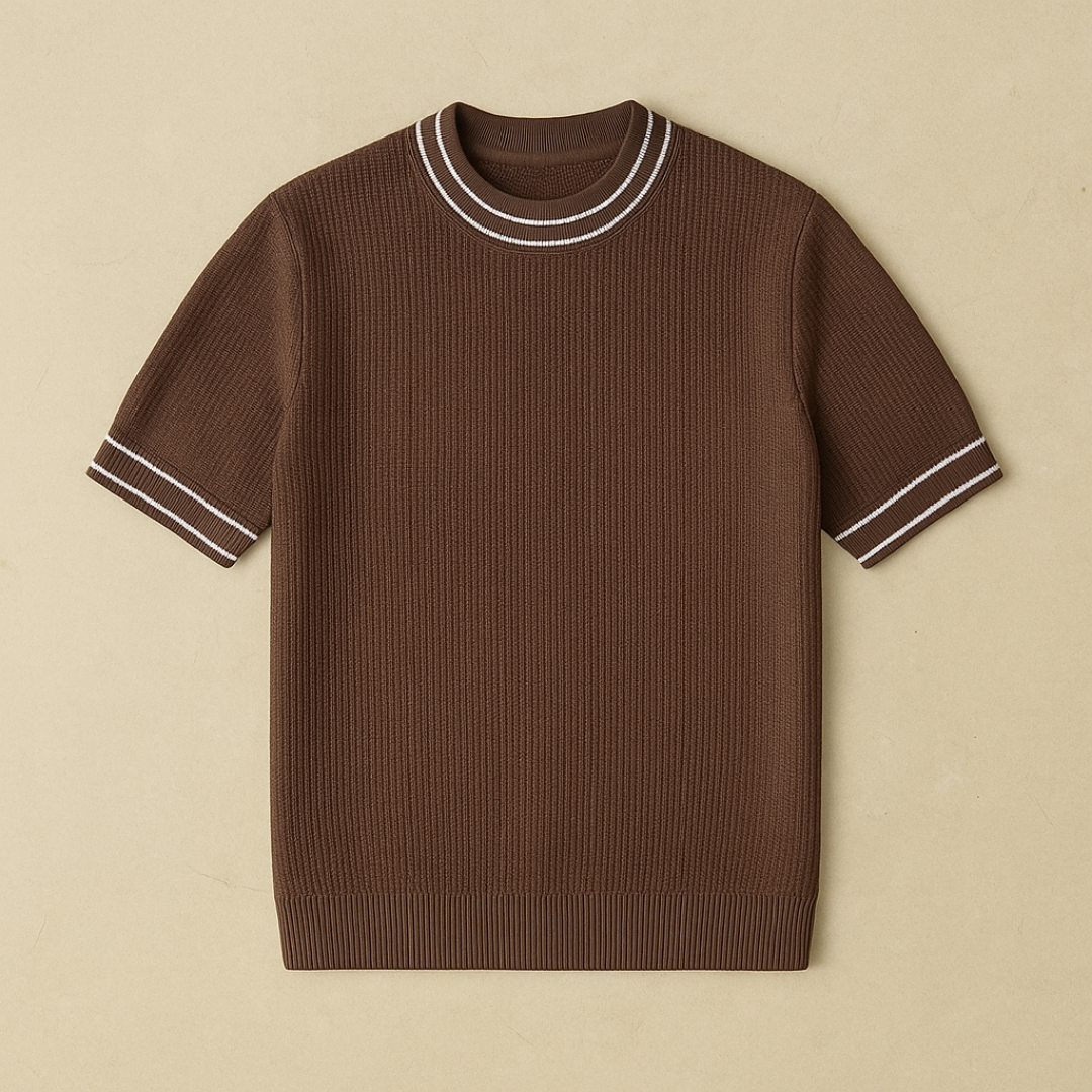 Vintage-Inspiriertes Strick-T-Shirt für Herren