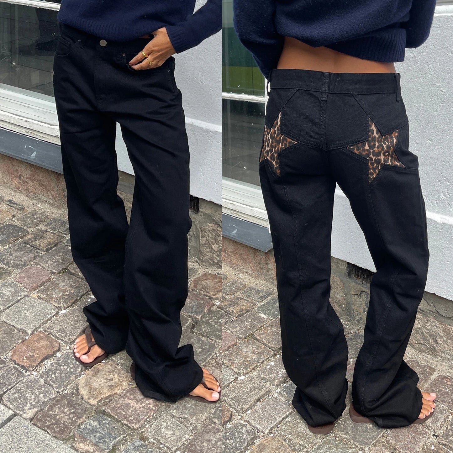 Vintage Damen Jeans mit Sternmuster