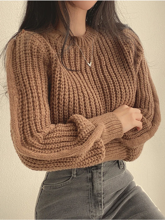 Maglione vintage da donna con taglio a lanterna