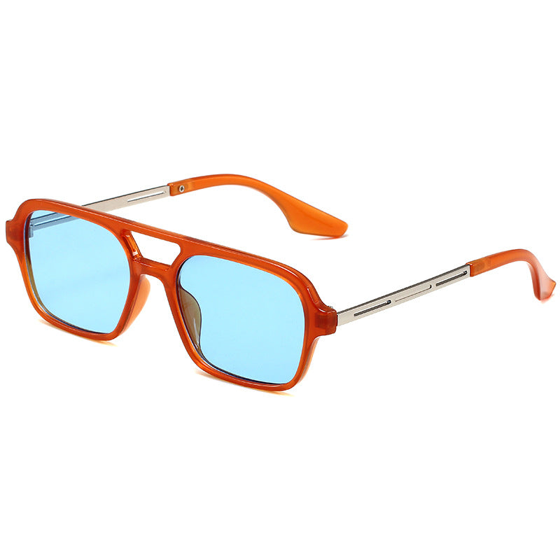 Vintage sunglasses with polygonal design and UV protection