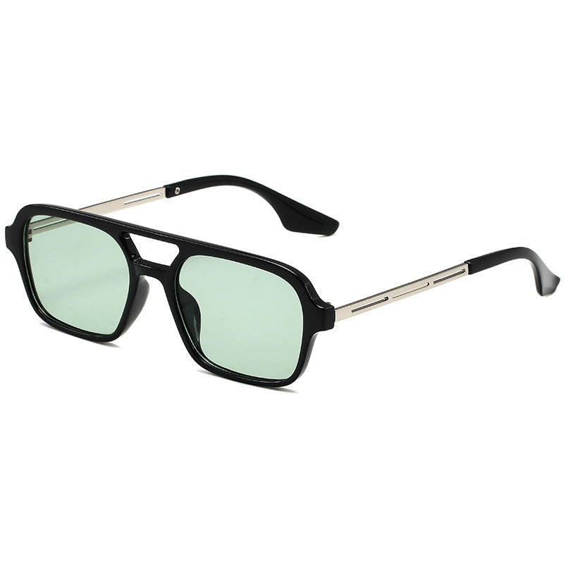 Vintage sunglasses with polygonal design and UV protection
