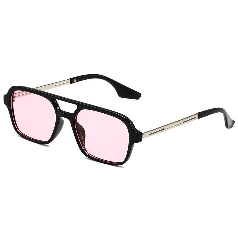 Vintage sunglasses with polygonal design and UV protection