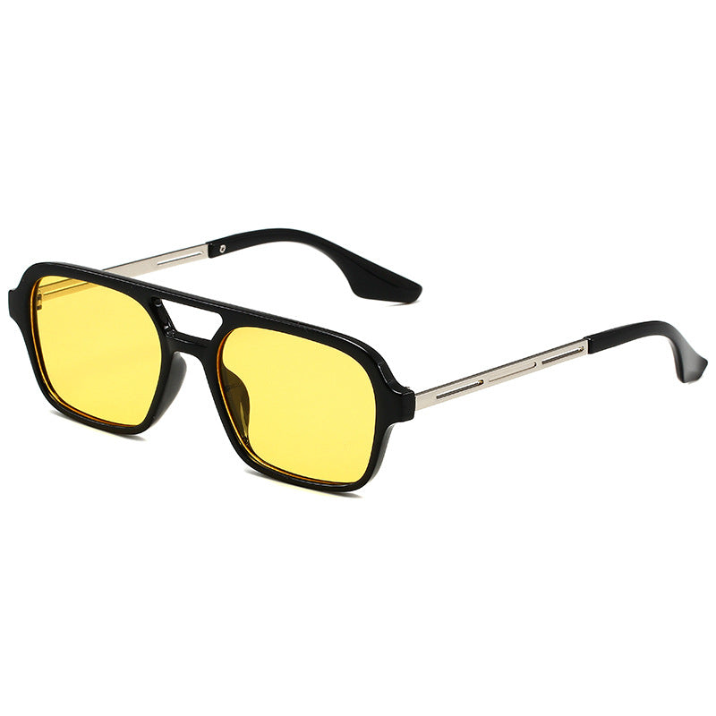 Vintage sunglasses with polygonal design and UV protection
