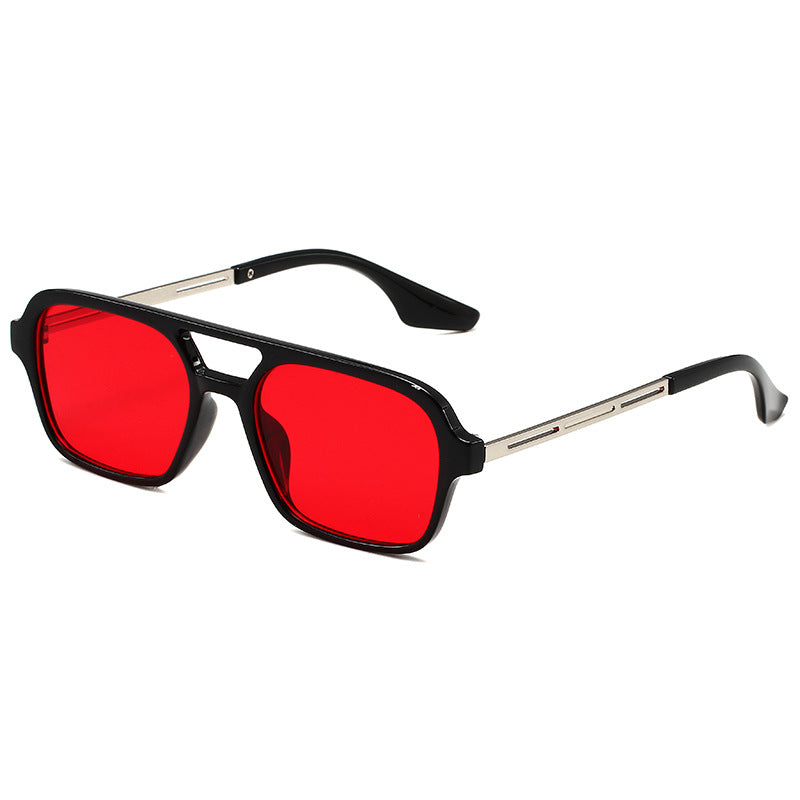 Vintage sunglasses with polygonal design and UV protection