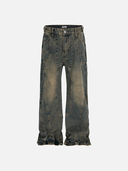 Vintage gewaschene Damen Street Jeans