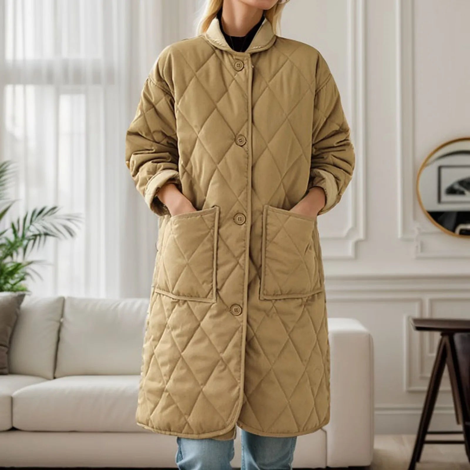 Viva Damen Winterjacke – Lässige Wattierte Baumwolljacke für Stil und Komfort im Winter Jacke Damen Jacken Damen Damenjacke 1