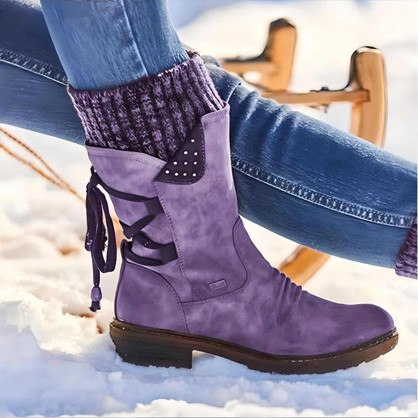Wallace | Winterschuhe Schneestiefel mit Schnürsenkel