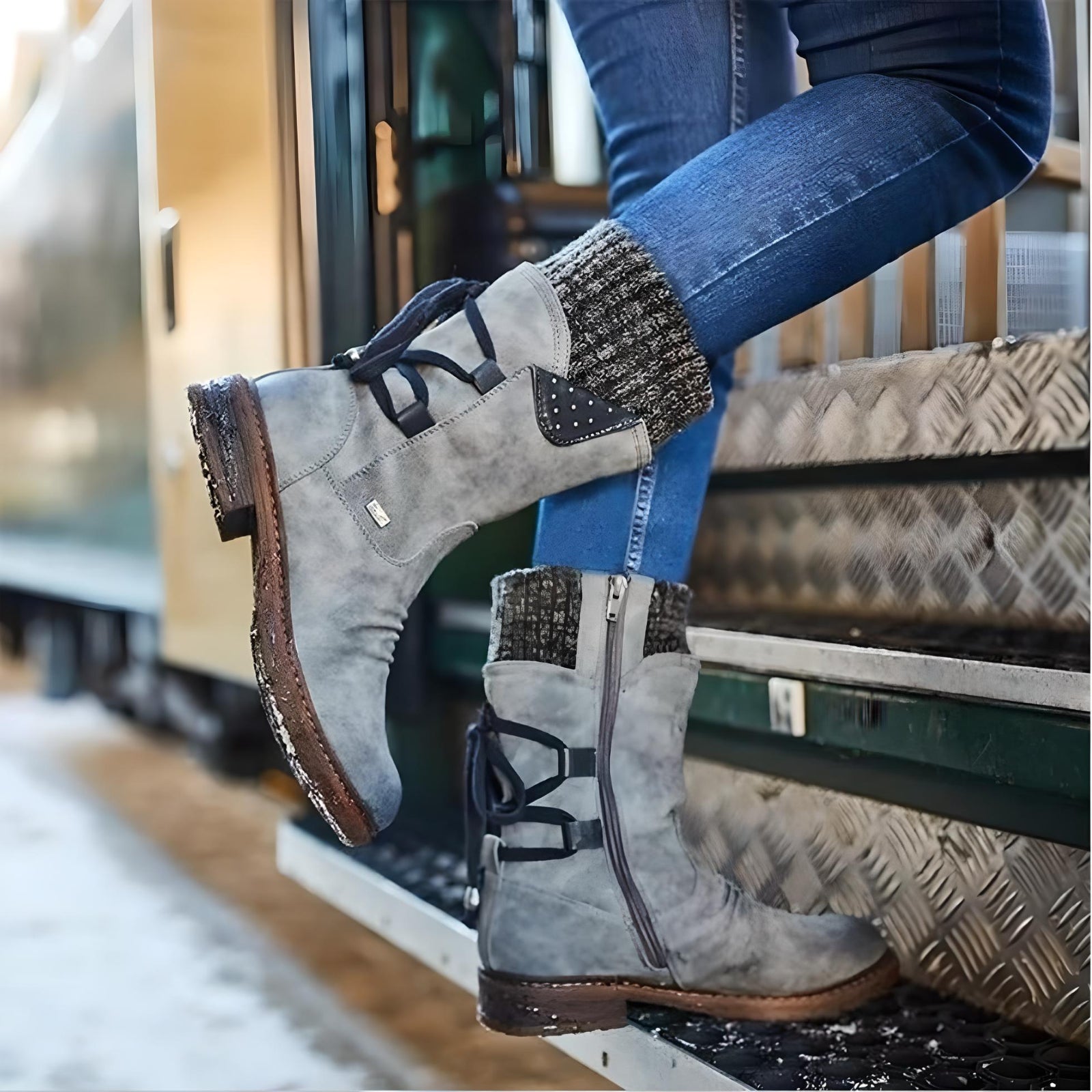 Variant image for Wallace | Winterschuhe Männer Schneestiefel mit Schnürsenkel für Herren-9