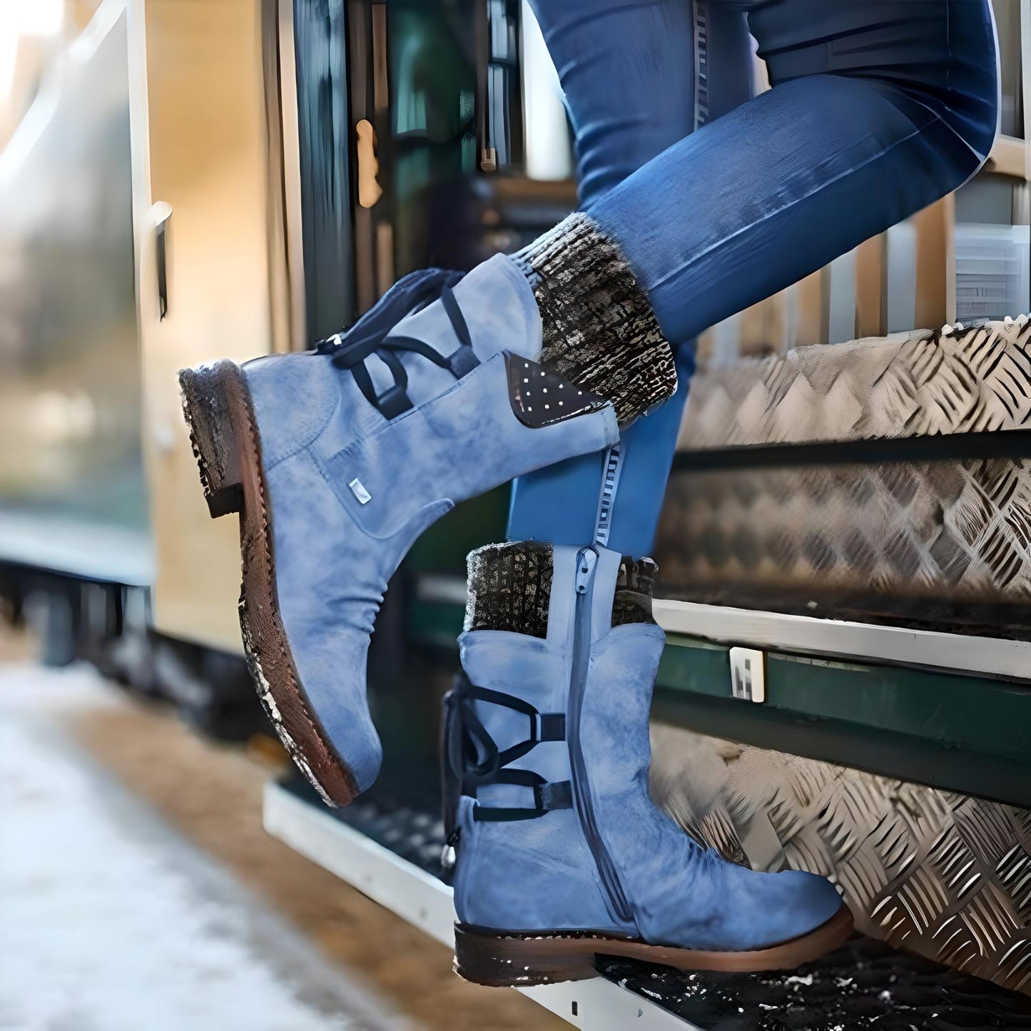 Wallace | Winterschuhe Schneestiefel mit Schnürsenkel