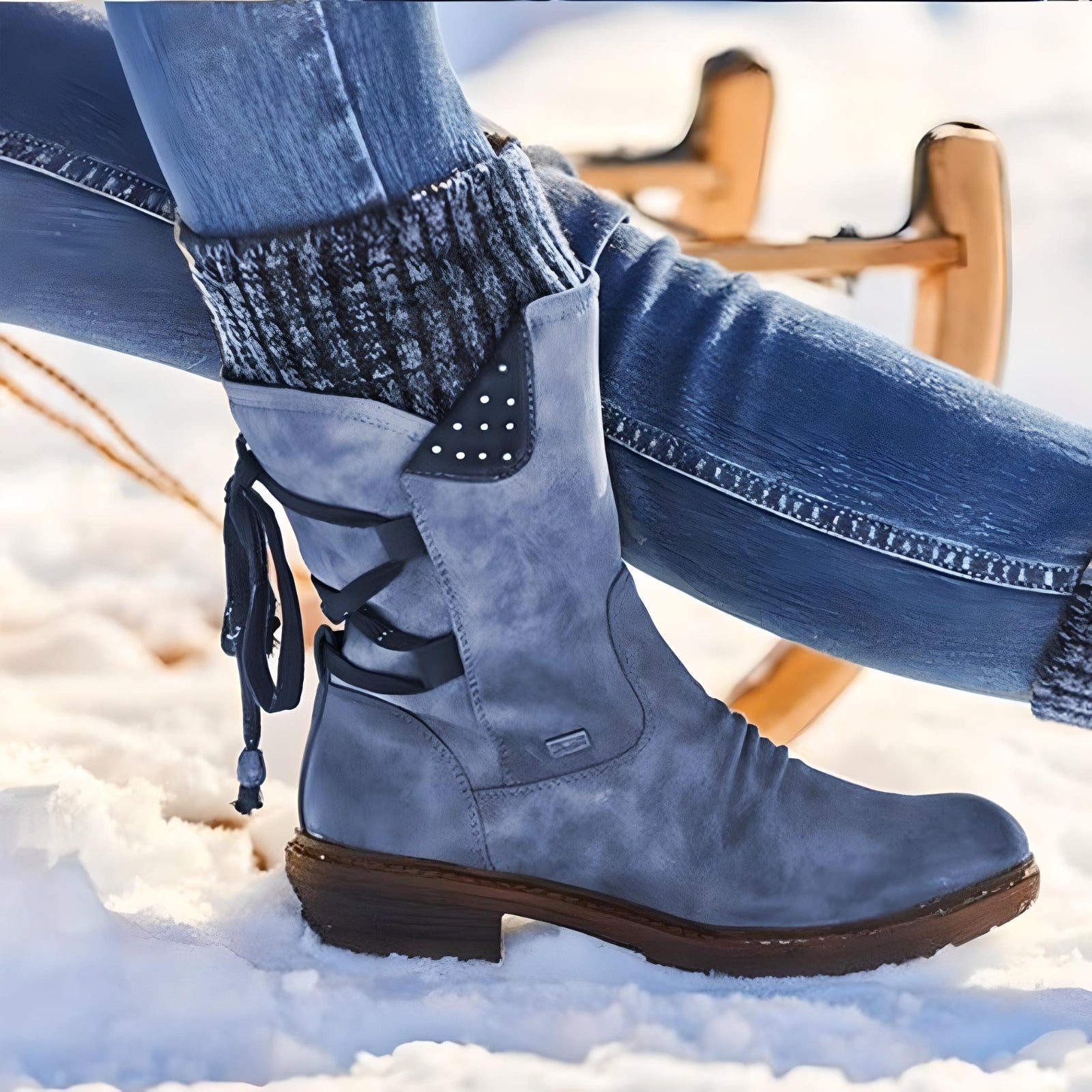 Variant image for Wallace | Winterschuhe Männer Schneestiefel mit Schnürsenkel für Herren-17